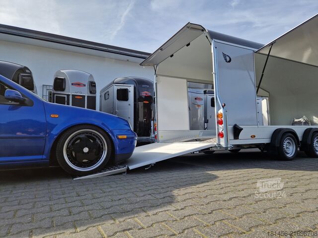 Kofferanhänger Debon Roadster 1000 enclosed Car Transport Trailer 3500kg 100km/h Pullman Soft Fahrwerk