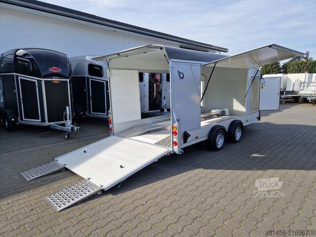 Kofferanhänger Debon Roadster 1000 enclosed Car Transport Trailer 3500kg 100km/h Pullman Soft Fahrwerk