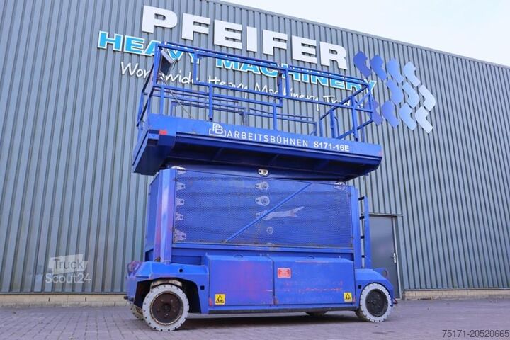 Žirklinis keltuvas PB LIFT S171-16E Electric, 17.3m Working Height, 400k