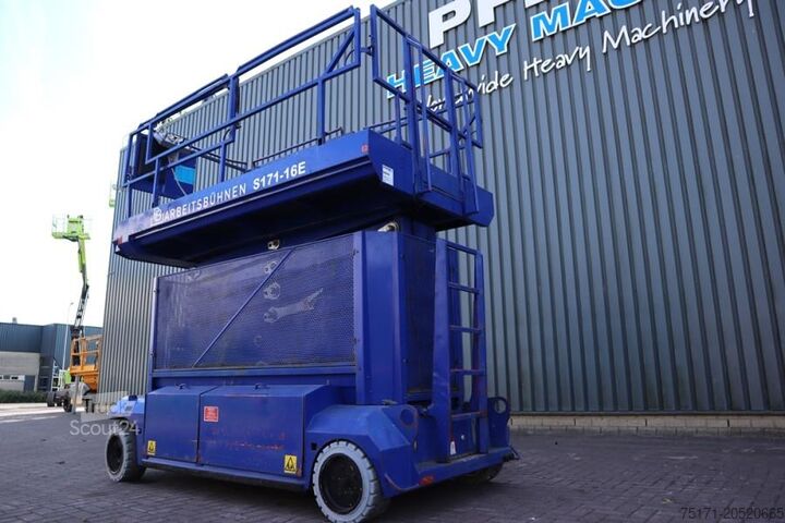 رفع المقص PB LIFT S171-16E Electric, 17.3m Working Height, 400k