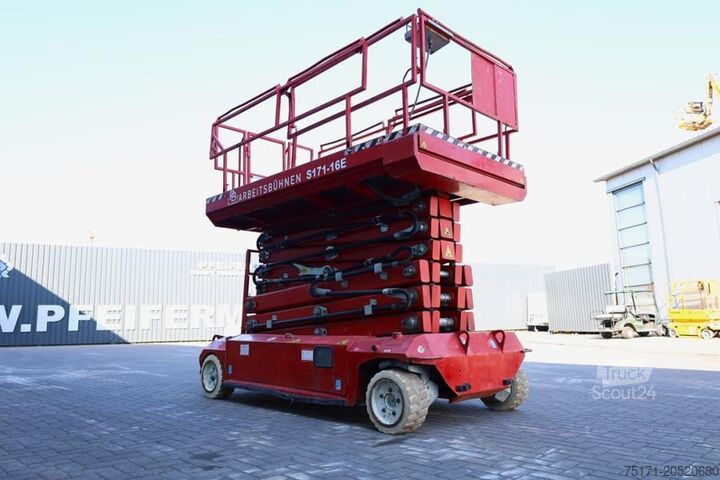 رفع المقص PB LIFT S171-16E Electric, 17.3m Working Height, 400k