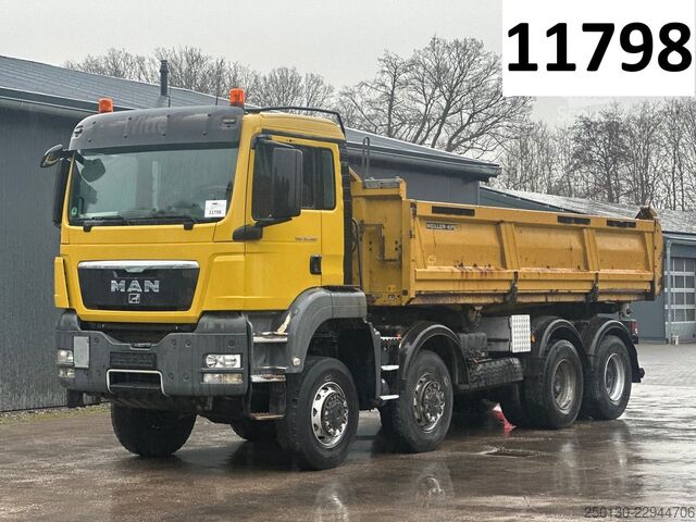 Tre-sidet tipbil MAN TGS 35.480 8x6BB Meiller Bordmatik