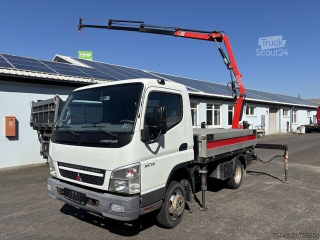 Pritschenwagen Fuso 3C13 Pritsche 2.85m Heckladekran 3xhydr. 1xmech.