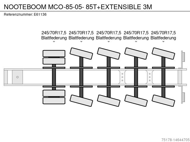 Nooteboom MCO 85 05 85T EXTENSIBLE 3M