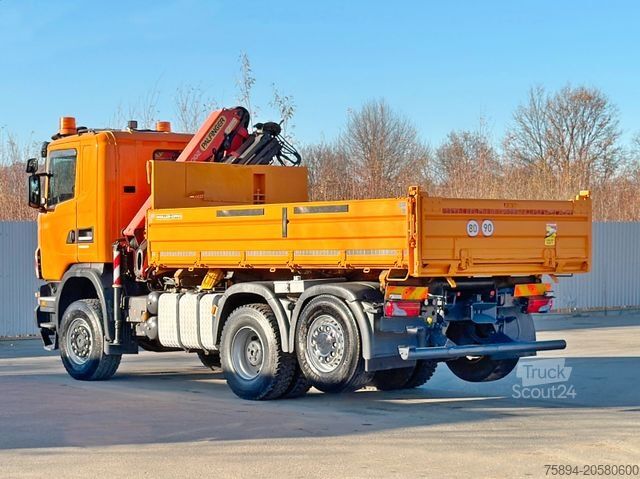 Macara montată pe camion SCANIA G 360 * KIPPER 4,60m * PALFINGER PK 11002/ 6x4