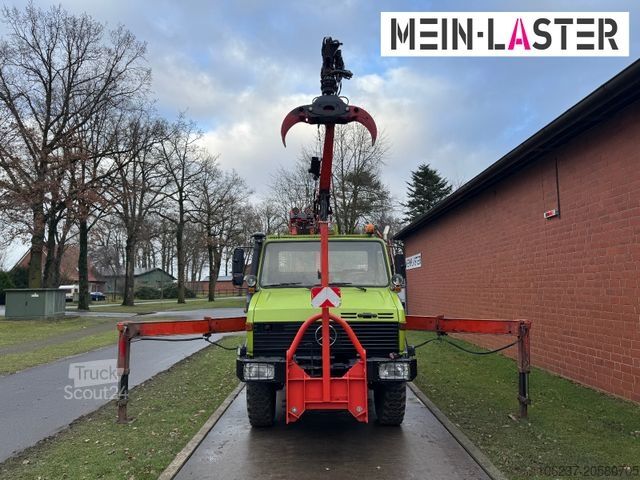 Tovorna dvigalka na tovornjaku UNIMOG U 1650 PK 10500 Kran 15 m max. 3,9 t Seilwinde