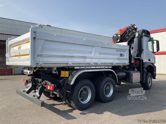 شاحنة قلابة ثلاثية الجوانب MERCEDES-BENZ AROCS 3351 AK 6X6  3-S-KIPPER BORDMATIK,  PALFINGERKRAN, NEU, MIETKAUF MGL