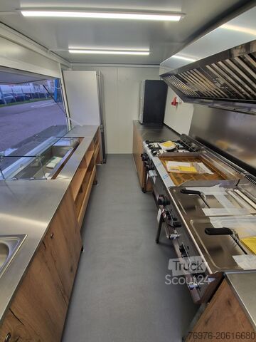Furgone di vendita, camioncino dei cibi, camioncino degli snack Iveco Food Truck, Imbisswagen, Küche ist Neu