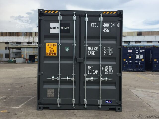 Lodní kontejner 40 Fuß High Cube Seecontainer-Anthrazit / one Way / 12Meter Lagercontainer