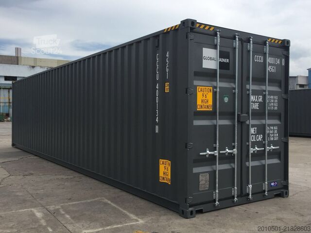 Lodní kontejner 40 Fuß High Cube Seecontainer-Anthrazit / one Way / 12Meter Lagercontainer