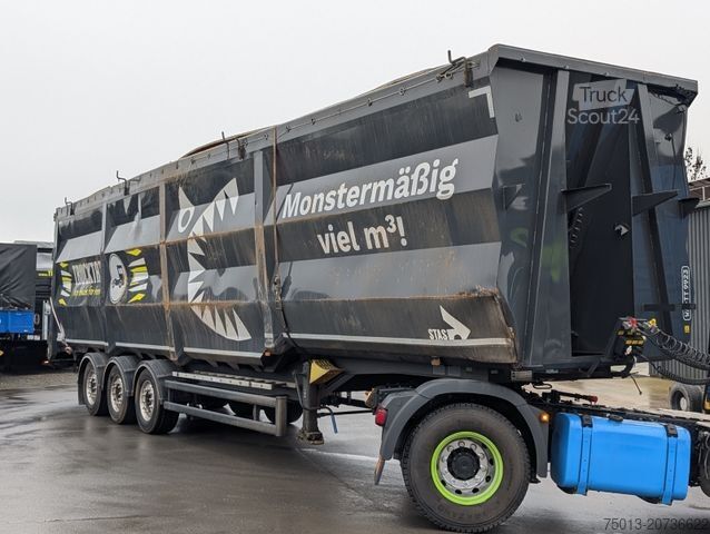 Напівпричіп-самоскид STAS HardoX Stahl 86 m³, Liftachse, ALCOA, Unfaller