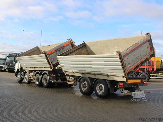 Tresidig tippbil VOLVO FM 500, EURO 6, 8X4, VEB +, THREESIDED