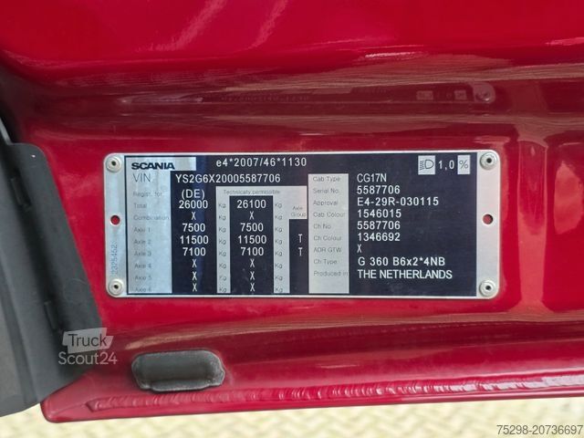 LKW mit Kofferaufbau SCANIA G360 B6x2*4NB / Ladebordwand / 6D