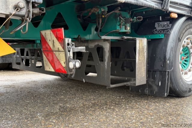 Semi-reboque aberto com lona DINKEL DSAPP 39000 Hubdach, Verbreiterbar
