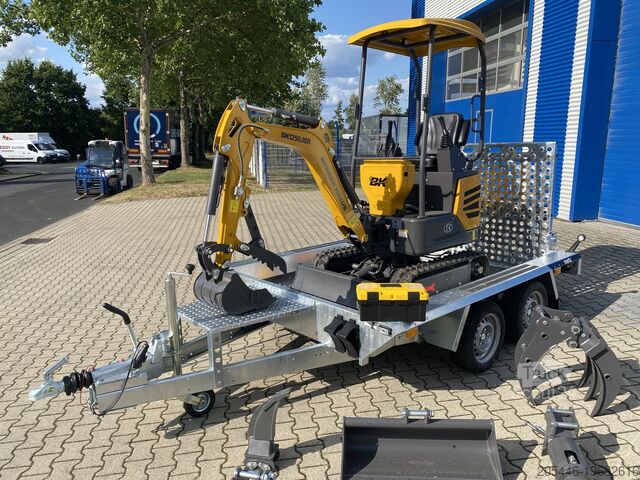 Minirypadlo s nízkozdvižným nakladačem + balíček příslušenství Berger Kraus BK1250JSR mit Kubota Motor