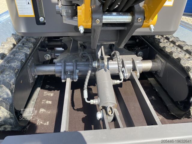 Miniescavatore con caricatore basso + pacchetto accessori Berger Kraus BK1250JSR mit Kubota Motor