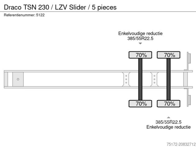 Lagaminas Draco TSN 230 / LZV Slider / 5 pieces