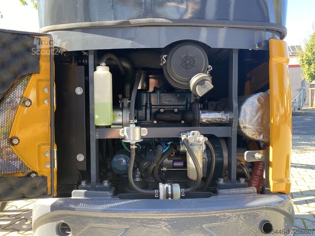 Minigravemaskine med stor tilbehørspakke Berger Kraus BK1250KSR mit Kabine und Schwenkarm