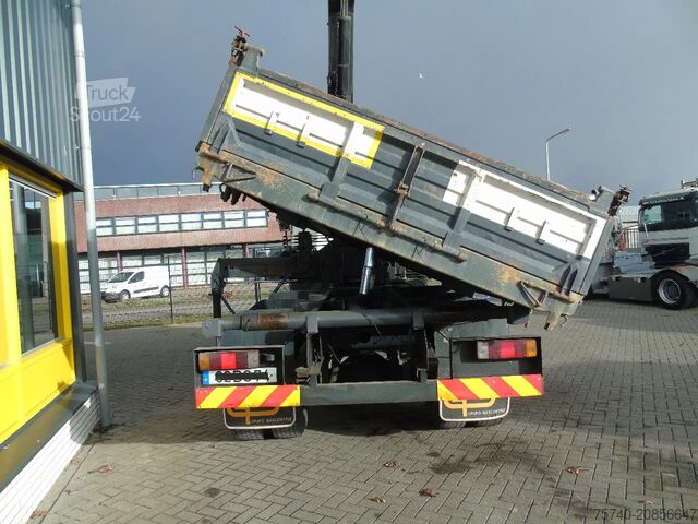 Kranwagen DAF 1900 + hiab 190 5x EXT + 3side tipper + 4x4 + W...