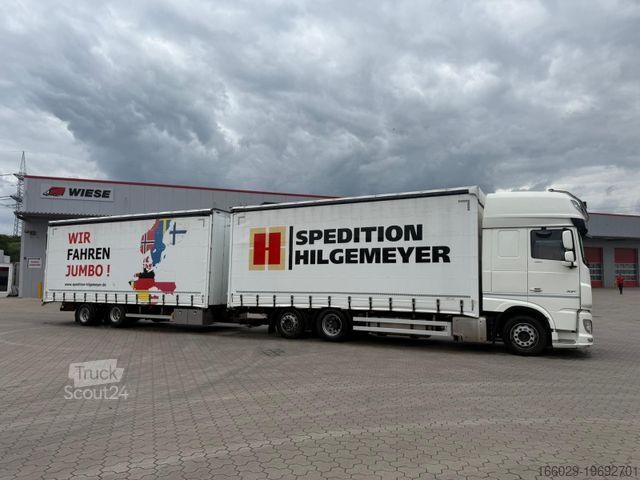 Camion jumbo DAF XF 480 FAN LowDeck 6x2 Jumbo Inklusive Anhänger