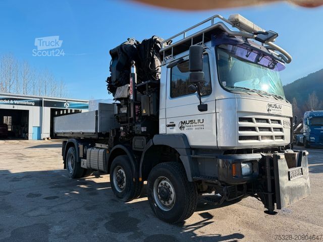Camion poids lourd STEYR Steyr 33S41 6X6 LKW+SZM Kran HIAB 550-6 + 4 Jib