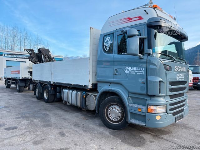 Autocarro con cassone fisso SCANIA R420 6X2 Lift/gelenkt Pritsche Kran Hiab 211-5