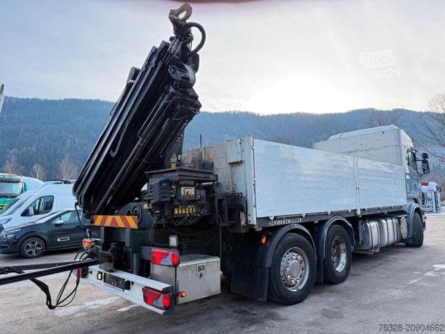 Autocarro con cassone fisso SCANIA R420 6X2 Lift/gelenkt Pritsche Kran Hiab 211-5
