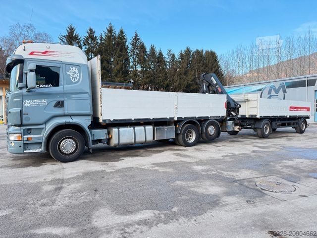 Autocarro con cassone fisso SCANIA R420 6X2 Lift/gelenkt Pritsche Kran Hiab 211-5