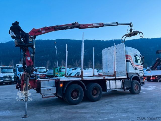 Autocarro forestale SCANIA R480 6X6 BB Retarder Kran Penz