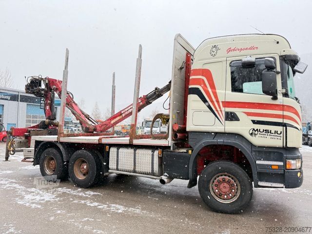 Autocarro forestale SCANIA R480 6X6 BB Retarder Kran Penz