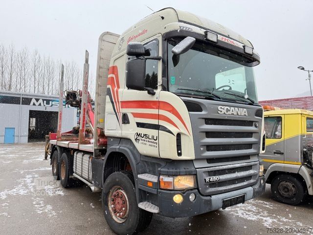 Autocarro forestale SCANIA R480 6X6 BB Retarder Kran Penz