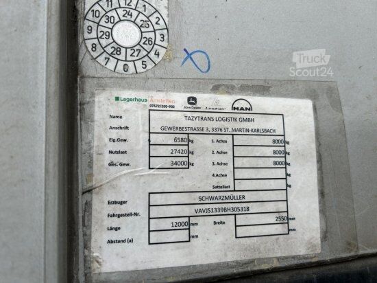 Semirimorchio con piattaforma di lavoro SCHWARZMüLLER PLATEAU-AUFLIEGER J SERIE