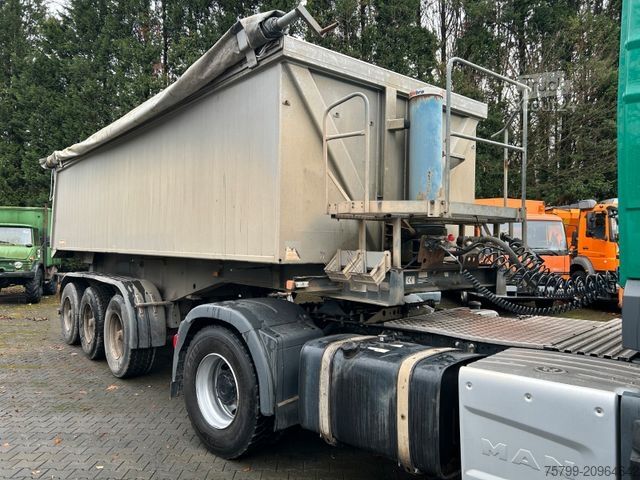 Tippsemitrailer LANGENDORF ALU Kipp-Auflieger mit 3 Achsen ca. 28m³