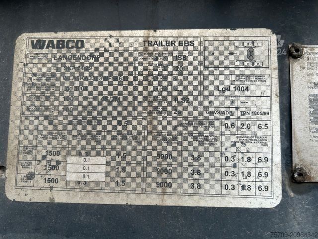 Tippsemitrailer LANGENDORF ALU Kipp-Auflieger mit 3 Achsen ca. 28m³