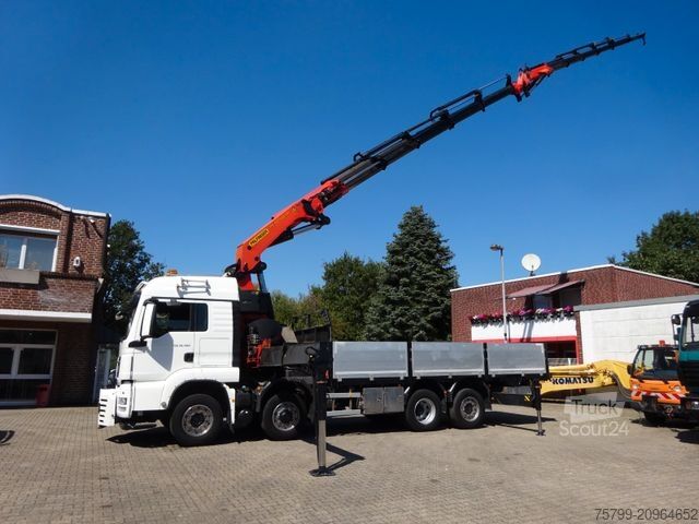 Jeřáb na nákladním automobilu MAN 35.480 HYDRO TGS Pritsche + PK 65002 Kran 8x2-4