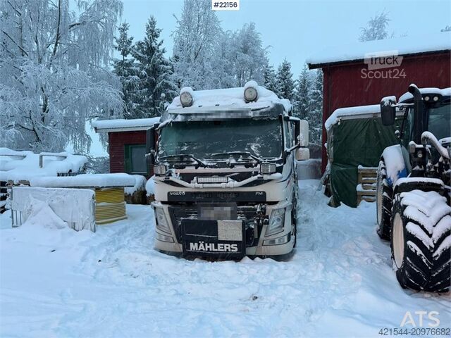 System med krogarm Volvo FM500 snow plough equipped tridem hook truck