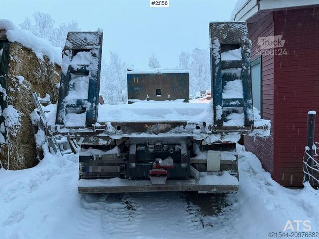 System med krogarm Volvo FM500 snow plough equipped tridem hook truck