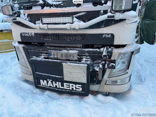 System med krogarm Volvo FM500 snow plough equipped tridem hook truck