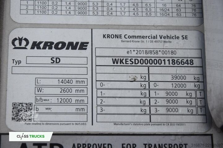 Chladený náves KRONE SDR Cool Liner FP 60 ThermoKing SLXi 300