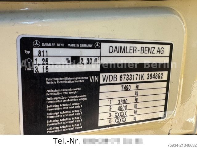 друго MERCEDES-BENZ 811 gr Haus 6 Sitze rre  orig.31tkm