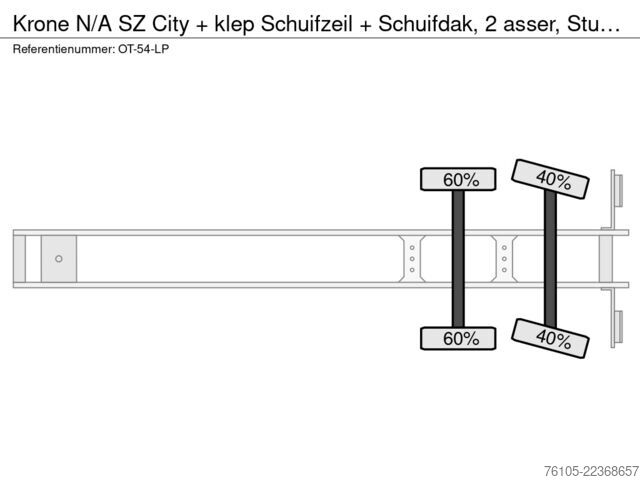 Розсувні тенти Krone N/A SZ City + klep Schuifzeil + Schuifdak, 2 as...