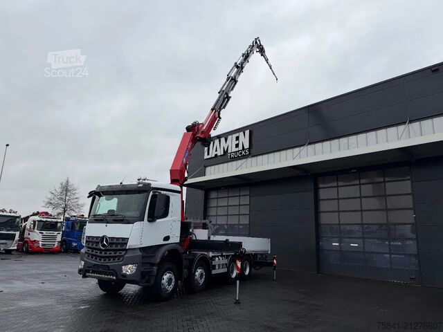 Vrachtwagen met kraan Mercedes-Benz AROCS 4142 8x4 HMF 4020 K6 + JIB FJ 600-K4
