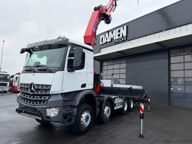 Camião-grua Mercedes-Benz AROCS 4142 8x4 HMF 4020 K6 + JIB FJ 600-K4