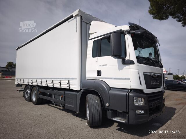 Planbil med presenning MAN 26.360 TGS 6X2 EURO 6