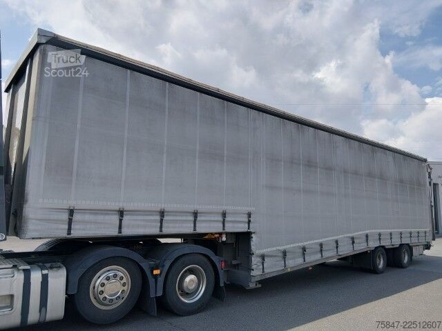 åpen semitrailer med presenning Schröder ST 18/20 P4-13.35 Mega Rampe Hubbett