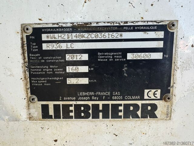 гусеничний екскаватор Liebherr R936 LC