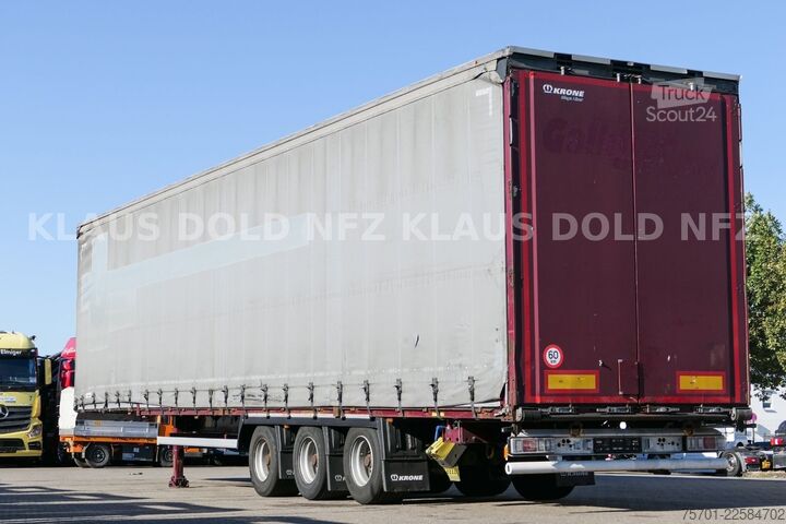 Brandalı açık yarı römork KRONE SD Pritsche Plane XL MegaLiner Edscha Bordwände