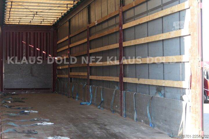Brandalı açık yarı römork KRONE SD Pritsche Plane XL MegaLiner Edscha Bordwände