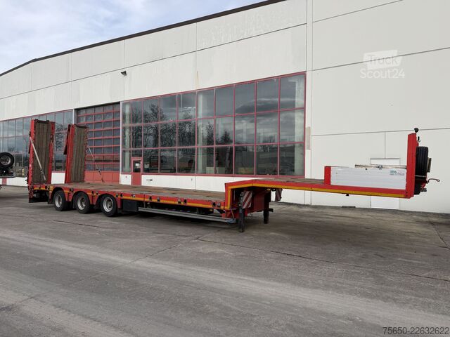 Dieplader oplegger Kässbohrer LB3E  3 Achs Satteltieflader, komplett überfahrbar