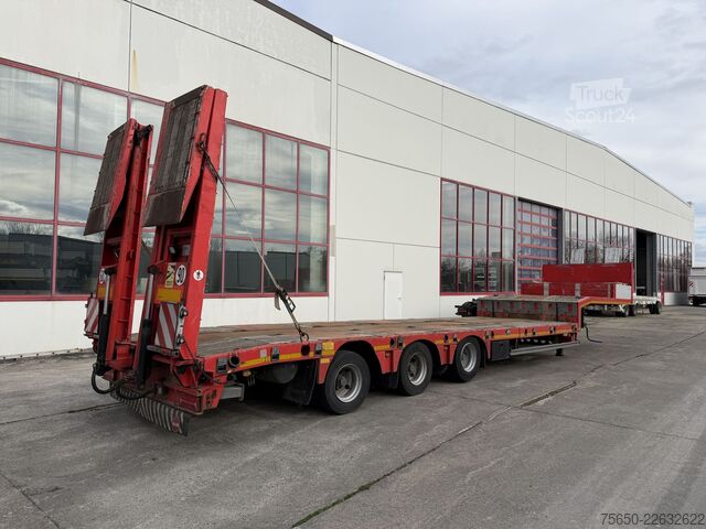 Dieplader oplegger Kässbohrer LB3E  3 Achs Satteltieflader, komplett überfahrbar